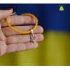 Браслет "Тризуб. Герб України". Колір - жовтий. Основа колір срібло